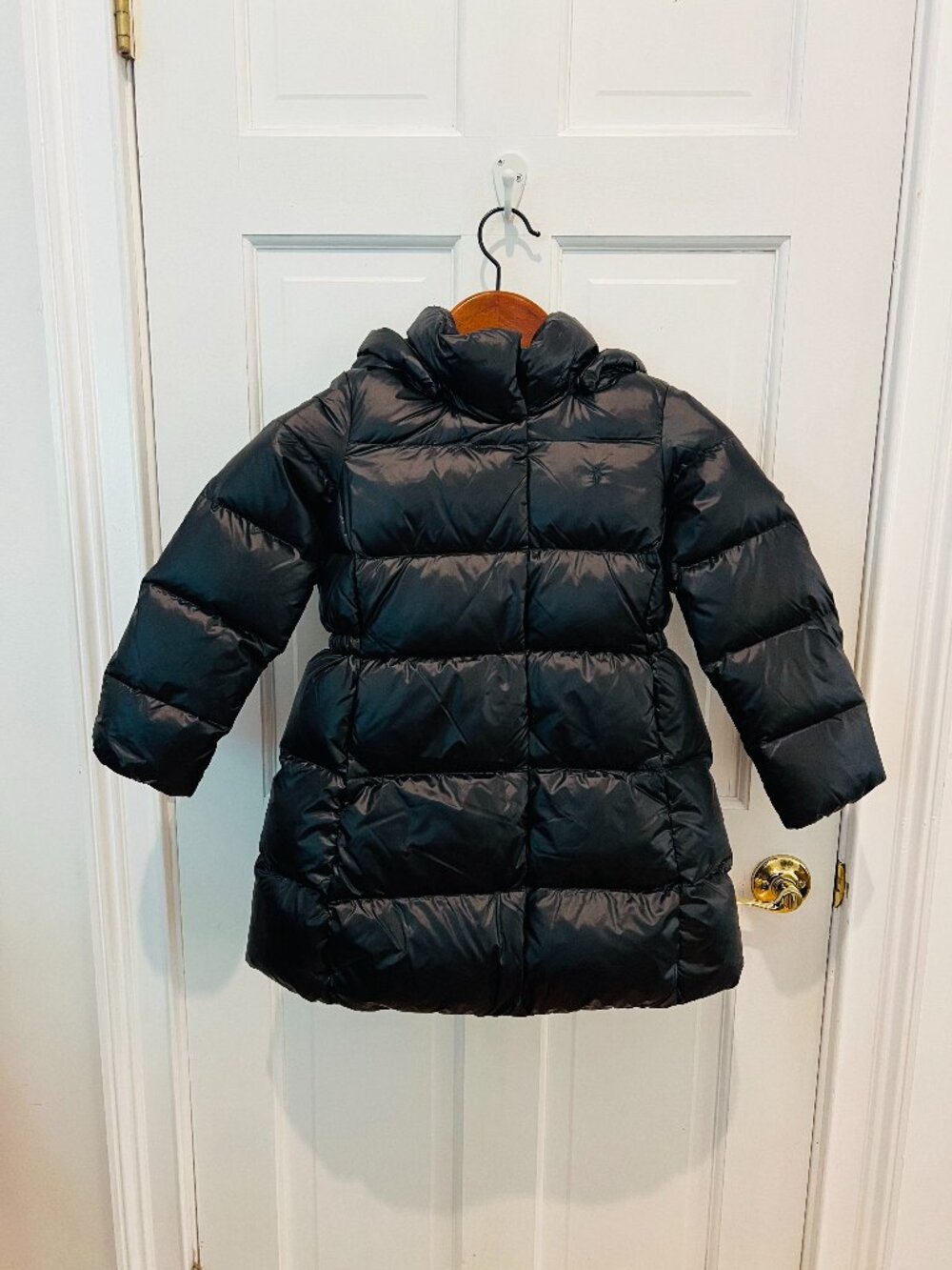 POLO RALPH LAUREN Little Girl's Momentum Water-resistant Down Coat In Polo Black - Picture 3 of 16